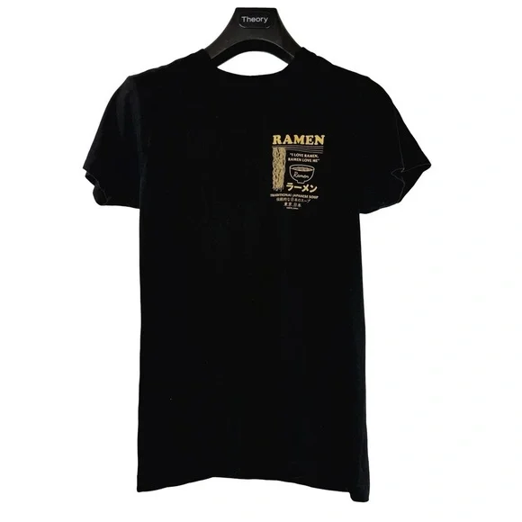 LCM INTERNATIONAL Women's Black Crew Neck I Love Ramen Graphic T-Shirt Size S - Picture 5 of 6